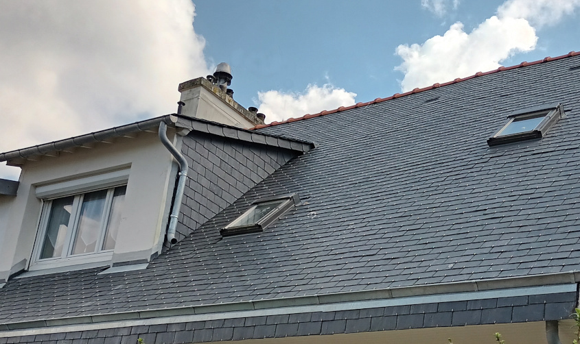 Rénovation d'une couverture ardoises Quimper KORNOG Couverture